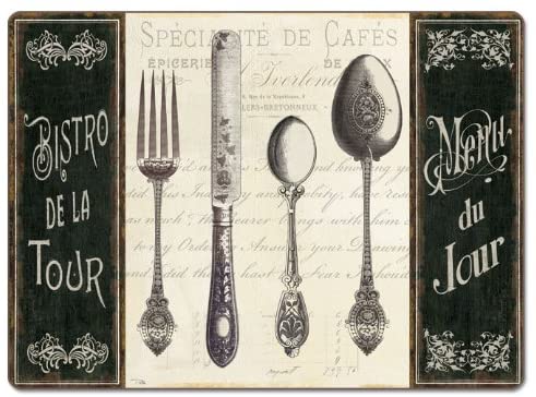 Counterart French Menu Hardboard Placemat, Set of 2