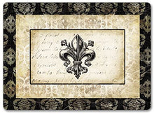 Load image into Gallery viewer, CounterArt Hardboard Placemat, Fleur de Lis Damask, Set of 2
