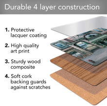 Load image into Gallery viewer, Village Square Hardboard Cork Back Table Mats Set of 4 by Cala Home
