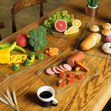 Load image into Gallery viewer, CounterArt Clear Tempered Glass Counter Saver/ Cutting Board 15 Inch by 12 Inch
