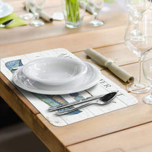 Load image into Gallery viewer, CounterArt Lake Sketches Reversible Rectangular Placemat Set of 4
