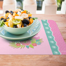 Load image into Gallery viewer, CounterArt Kids Unicorn Reversible Rectangular Wipe Clean Placemat Set of 4
