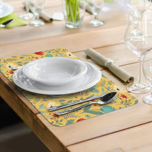 Load image into Gallery viewer, Counterart Blooming Thoughts Reversible Wipe Clean Placemats Set of 4 Made in The USA
