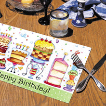 Load image into Gallery viewer, Counterart Paper Placemat, Birthday Cakes, 24-Pack
