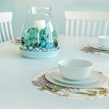 Load image into Gallery viewer, CounterArt Holiday Gingham Reversible Easy Care Placemats Set of 4 Made in The USA
