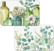 Load image into Gallery viewer, CounterArt Greenery Reversible Wipe Clean Plastic Placemat Set of 4 Made in The USA
