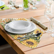 Load image into Gallery viewer, CounterArt Reversible Wedge Placemat Sunflowers
