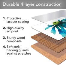 Load image into Gallery viewer, CALA HOME Watercolor Flower by Elizabeth Medley Table Mats Boxed Set of Four Placemats
