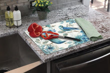 Load image into Gallery viewer, CounterArt Indi Gold Birds and Flowers Tempered Glass Counter Saver/Cutting Boards 15 inch by 12 inch
