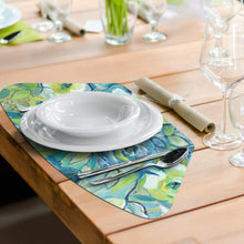 Load image into Gallery viewer, CounterArt Summer Blooms Reversible Easy Care Set of Four Placemats, Made in The USA
