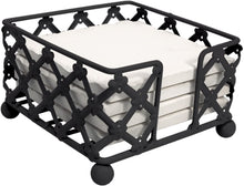 Load image into Gallery viewer, CounterArt Black Lattice Wire Square Coaster Holder
