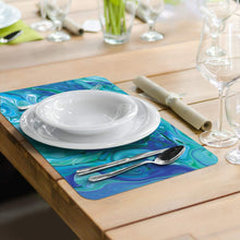 Load image into Gallery viewer, CounterArt Fluidity Reversible Rectangular Easy Care Placemat Set of 4
