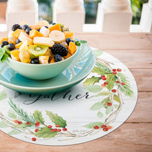 Load image into Gallery viewer, CounterArt Holiday Gingham Reversible Easy Care Placemats Set of 4 Made in The USA

