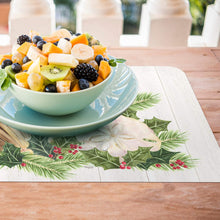 Load image into Gallery viewer, Counterart Reversible Set of 4 Wipe Clean Placemats Christmas by The Sea
