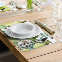 Load image into Gallery viewer, CounterArt Greenery Reversible Wipe Clean Plastic Placemat Set of 4 Made in The USA
