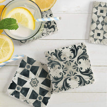 Load image into Gallery viewer, Highland Home CounterArt Assorted Image Tumbled Tile Coaster Set - Natural Tiles 4 Pack Made in The USA
