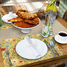 Load image into Gallery viewer, Counterart Blooming Thoughts Reversible Wipe Clean Placemats Set of 4 Made in The USA

