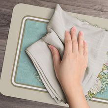 Load image into Gallery viewer, CounterArt Coastal Wreath Reversible Easy Care Placemats Set of 4 Made in The USA
