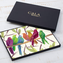 Load image into Gallery viewer, CALA HOME Flock Together by Martha Collins Table Mats Boxed Set of Four Placemats
