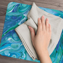 Load image into Gallery viewer, CounterArt Fluidity Reversible Rectangular Easy Care Placemat Set of 4
