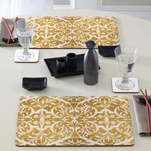 Load image into Gallery viewer, CALA HOME Gilded by New York Botanical Gardens Table Mats Boxed Set of Four Placemats
