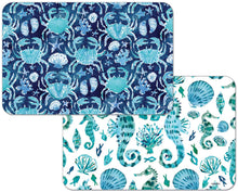 Load image into Gallery viewer, CounterArt Reversible Easy Care Placemats - Ocean Fantasy Set of 4 Made in The USA
