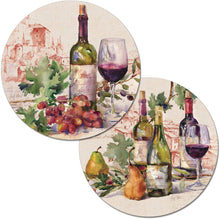 Load image into Gallery viewer, CounterArt Wine Tableau Reversible Easy Care Set of Four Placemats, Made in The USA
