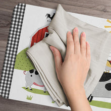 Load image into Gallery viewer, CounterArt Farm Charm Reversible Rectangular Table Top Placemat Set of 4 Made in The USA
