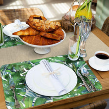 Load image into Gallery viewer, CounterArt Palms Reversible Wipe Clean Plastic Placemat Set of 4 Made in The USA
