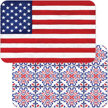Load image into Gallery viewer, CounterArt American Pride Reversible Easy Care Set of Four Placemats, Made in The USA
