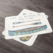 Load image into Gallery viewer, CounterArt Lake Sketches Reversible Rectangular Placemat Set of 4
