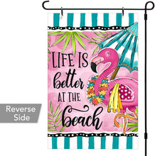 Load image into Gallery viewer, CounterArt Flamingo Reversible Multi-Image Outdoor Garden Flag Made In The USA
