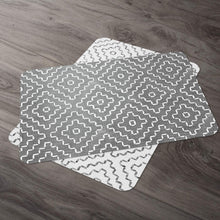 Load image into Gallery viewer, CounterArt Reversible Flexible Plastic Placemat, Set of 4, Grey Flannel Made in The USA
