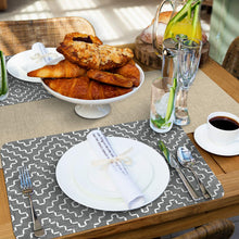 Load image into Gallery viewer, CounterArt Reversible Flexible Plastic Placemat, Set of 4, Grey Flannel Made in The USA
