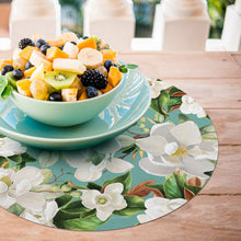 Load image into Gallery viewer, CounterArt Magnolia Reversible Easy Care Set of Four Placemats, Made in The USA
