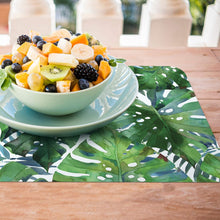 Load image into Gallery viewer, CounterArt Palms Reversible Wipe Clean Plastic Placemat Set of 4 Made in The USA
