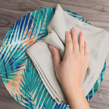 Load image into Gallery viewer, CounterArt Miami Palms Reversible Easy Care Set of Four Placemats, Made in The USA
