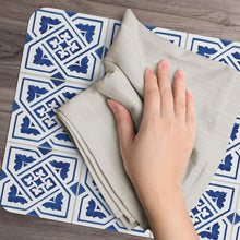 Load image into Gallery viewer, CounterArt Reversible Easy Care Placemats - Blue Delft Set of 4 - Made in The USA
