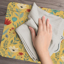 Load image into Gallery viewer, Counterart Blooming Thoughts Reversible Wipe Clean Placemats Set of 4 Made in The USA
