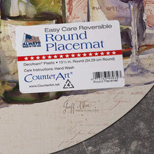Load image into Gallery viewer, CounterArt Wine Tableau Reversible Easy Care Set of Four Placemats, Made in The USA
