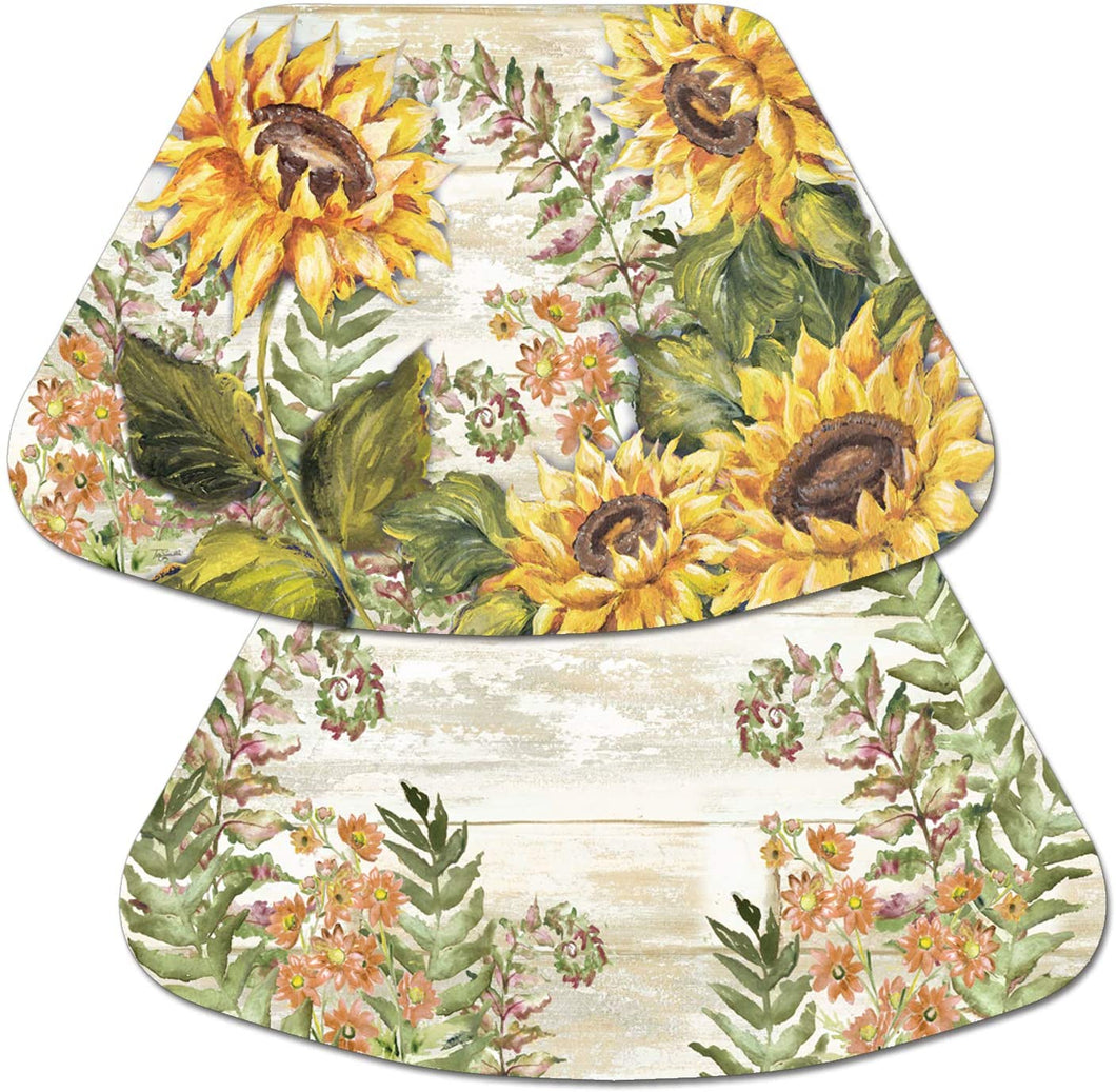 CounterArt Reversible Wedge Placemat Sunflowers