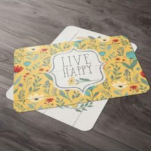 Load image into Gallery viewer, Counterart Blooming Thoughts Reversible Wipe Clean Placemats Set of 4 Made in The USA
