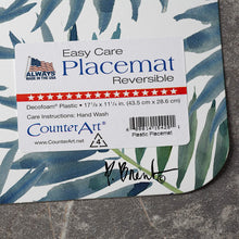 Load image into Gallery viewer, CounterArt Palms Reversible Wipe Clean Plastic Placemat Set of 4 Made in The USA
