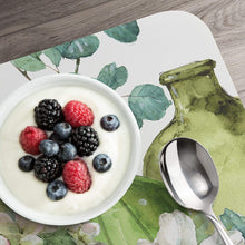 Load image into Gallery viewer, CounterArt Greenery Reversible Wipe Clean Plastic Placemat Set of 4 Made in The USA
