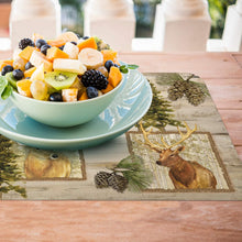 Load image into Gallery viewer, CounterArt Forest Trails Reversible Rectangular Placemat Set of 4 Made in The USA
