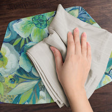 Load image into Gallery viewer, CounterArt Summer Blooms Reversible Easy Care Set of Four Placemats, Made in The USA
