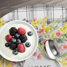 Load image into Gallery viewer, CounterArt Spring Gingham Wreath Reversible Easy Care Set of 4 Placemats, Made in The USA
