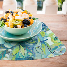 Load image into Gallery viewer, CounterArt Summer Blooms Reversible Easy Care Set of Four Placemats, Made in The USA
