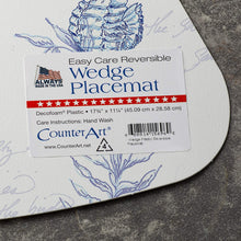 Load image into Gallery viewer, CounterArt Coastal Sketch Reversible Easy Care Set of Four Placemats, Made in The USA
