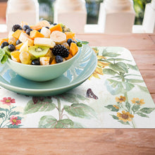 Load image into Gallery viewer, CounterArt Sunflower Splendor by Beth Grove Reversible Easy Care Set of Four Placemats, Made in The USA
